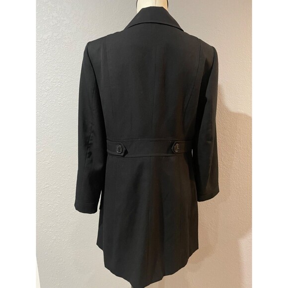 Jonathan Michael Women's Black 100% Wool Coat size 8 made in USA Quiet Luxury - Picture 7 of 7